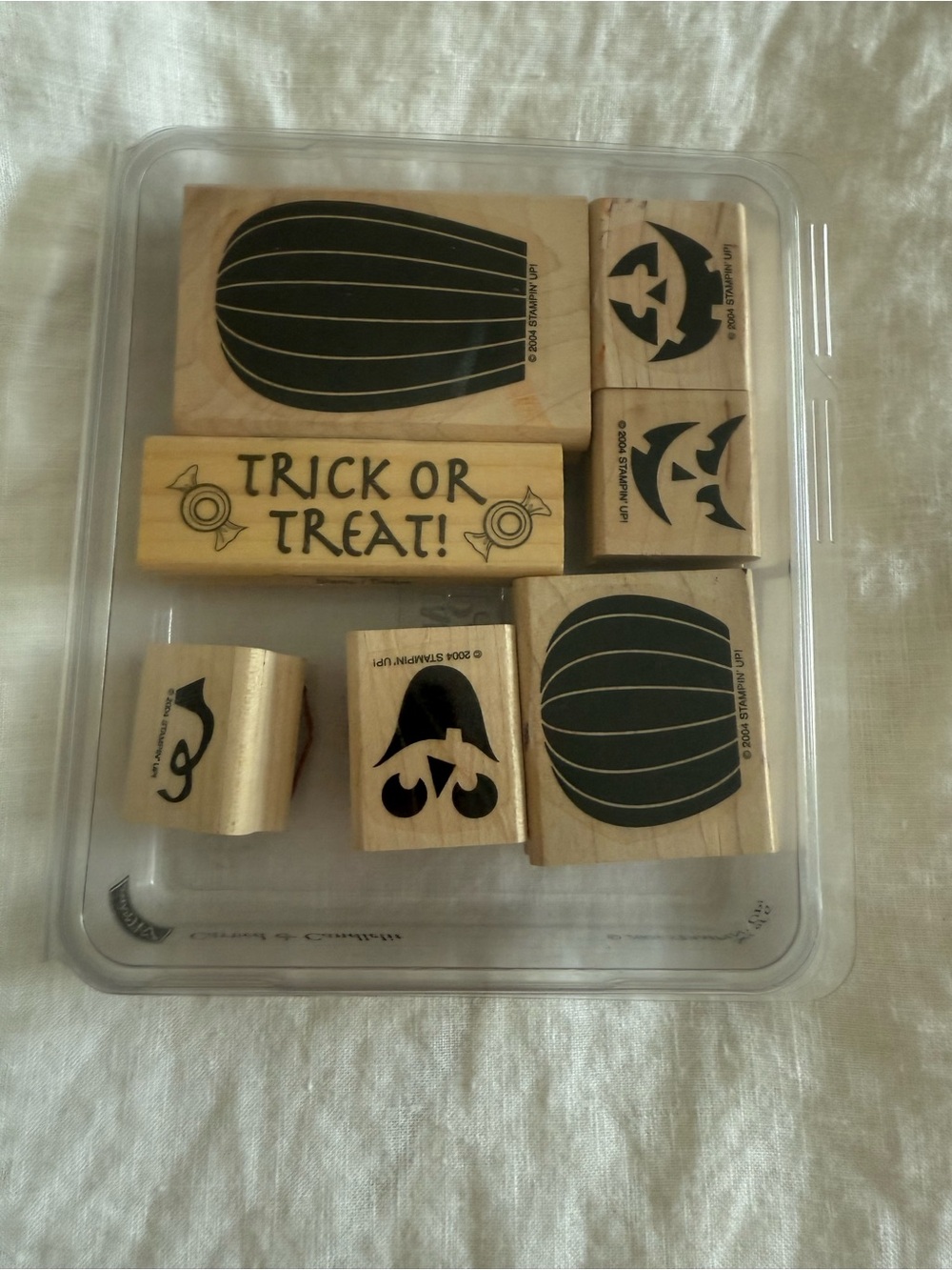 Halloween Wooden Stamp Set - carved and candlelit